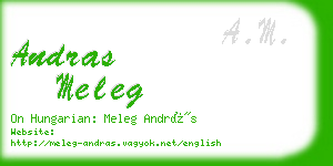 andras meleg business card